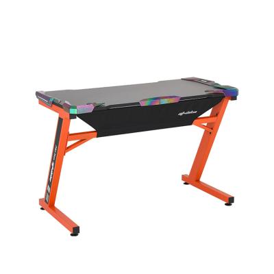 China 2021 Best Factory Adjustable Head Product Cheap (Height) Gaming Desk With Led Lights for sale