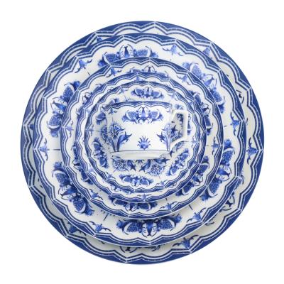 China Chunyu Sustainable Homeware Ceramic Rustic Dinner Plates Round Dishes For Restaurants And Bars for sale