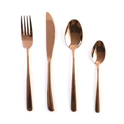 China Luxury Viable Silverware Cutlery Set Gold Flatware Kitchen Spoon Spoon Nordic Fork Stainless Steel for sale