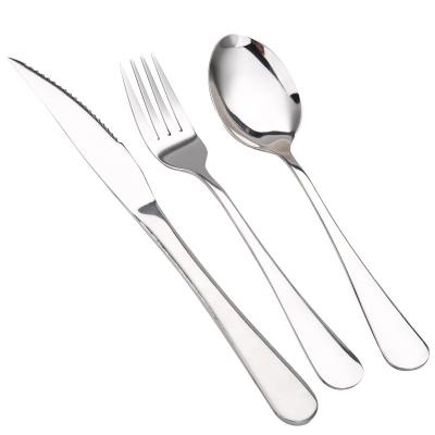 China Viable Classic High Quality Spoon Fork Knife Tableware Set Chunyu Style Stainless Steel for sale