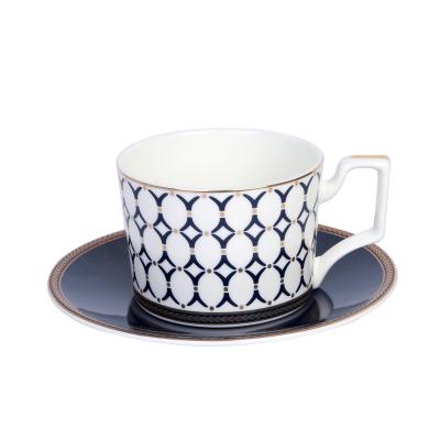 China Wholesale High Quality Viable Bone China Chunyu Ceramic Coffee Cup And Saucer Cup And Saucer for sale