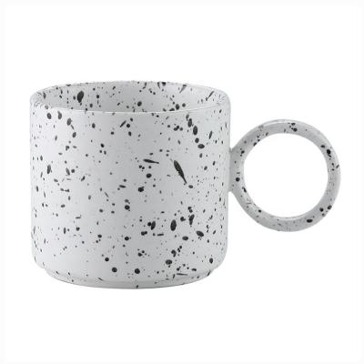 China Vintage Eco-Friendly New Arrival Japan White Coffee Mug Custom Made Porcelain Mugs With Ring Handle Cup for sale