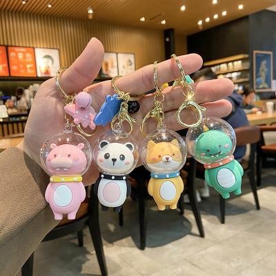 China Cartoon LEMON Personalized Dog Panda Cute Cartoon Anime Animal Dog PVC Car Pendant Key Ring Custom for sale