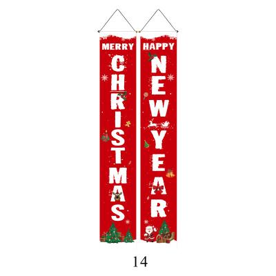 China Merry Christmas LEMON Banner Christmas Door Decorations Christmas Porch Sign Happy New Year Home Decor for sale