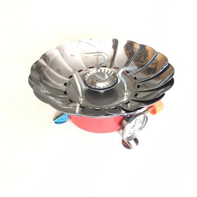 China Super Stainless Steel Mini Outdoor Picnic Foldable Spare Parts Gas Camping Stove for sale