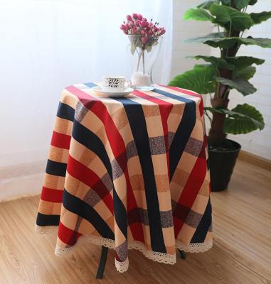 China LongShow comfortable manufacturer wholesale hand-feeling luxury contracted fashion plaid pattern color tablecloth geometric weddings for sale