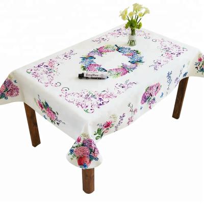 China LongShow Disposable Polyester Tissue Square Custom Christmas Digital Printing Table Cloth for sale