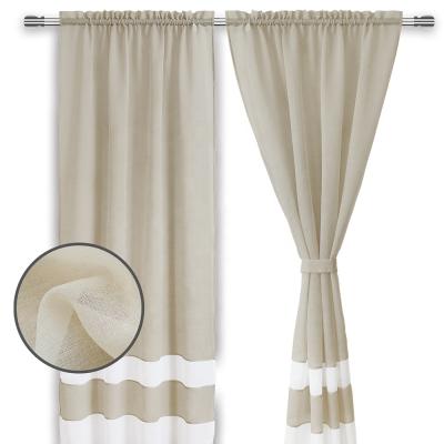 China Insulated Cheap Sheer Window Curtain Decoration Window Mounted White Pocket Curtain Drapes For Kitchen Customized Grommet for sale