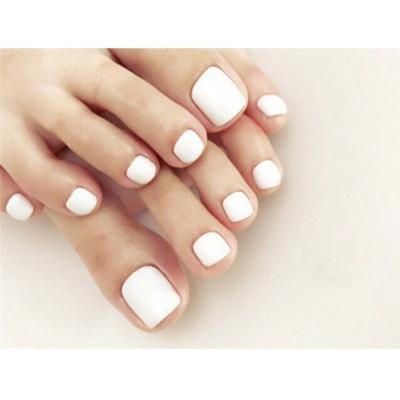 China Design artificial nails press on nailJ-41White nail use s24Piece press on nails for sale