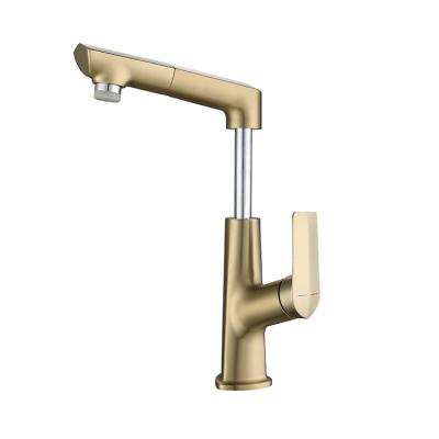 China Pull Out Spray To Pull Out Brass Deck Mounted Basin Faucet With Single Handle for sale