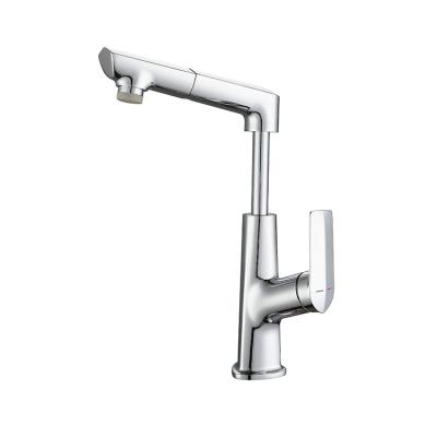 China Pull Out Spray Pull Out Hot And Cold Water Mixer Bathroom Basin Faucet for sale