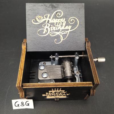 China Make Music Multiple Crank Soundbox Christmas Music Box Happy Birthday for sale