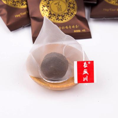 China Chinese Tea Changshengchuan Black Tea Compressed Around Brick Mini Tea With Biodegradable Tea Bag for sale