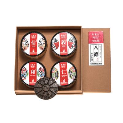 China Boxed Tea Changshengchuan Round High Aroma Ripe Taste Brick Tea Gift Set for sale