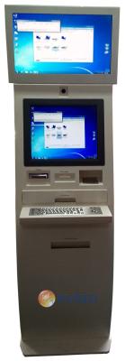 China Dual Screen Multifunction Kiosk , 19 inch SAW bank Loby Kiosk for sale