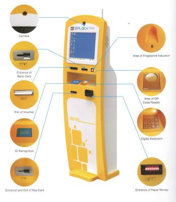 China Bill Payment Multifunction Kiosk Unattended floor standing with 24'' for sale