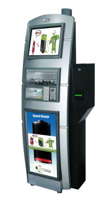 China Electronic Information Cell Phone Charging Kiosk Terminals Free Standing for sale