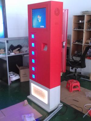 China Coin Acceptor Mobile Phone Charging Stations touch screen for public for sale