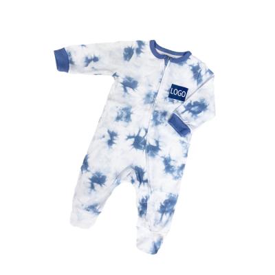 China Washable Baby Clothing Set Long Sleeve Jumpsuit Set Toddler Baby Outfits Tie Dye Overall Rompers for sale