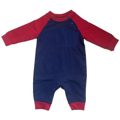 China Autumn Spring Long Sleeve Plain Color Rib Cotton Baby Girl Boy Overalls Washable Baby Romper Overalls for sale