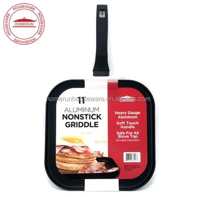 China 11 Inch Non Sustainable Square Stick Aluminum Griddle for sale