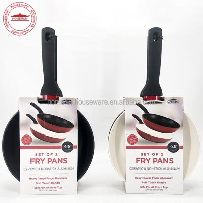 China Viable Set of 2 PCs 9.5 Inch Non Stick Aluminum Frying Pan Set for sale