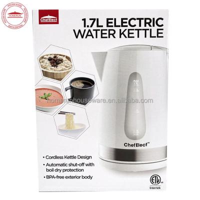 China Automatic cut off 1.7 L electric water kettle for sale