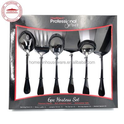 China Sustainable Hostess Set, 6 Pcs Titanium Stainless Steel Coating for sale