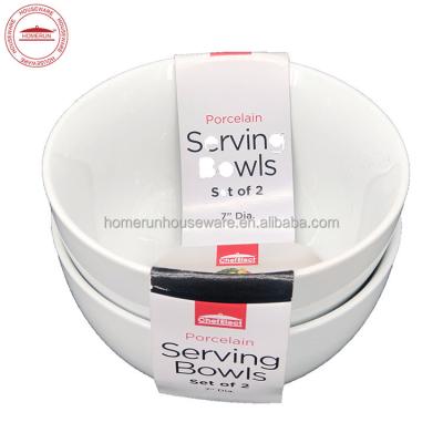 China Minimalist 2 Pcs Ceramic Serving Bowl Set for sale