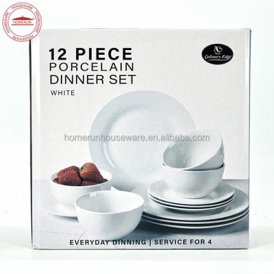 China Minimalist 12 Pcs Ceramic Dinnerware Set for sale