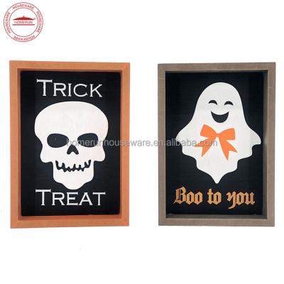 China 8 inch Transitional Wooden Halloween Tablepiece for sale