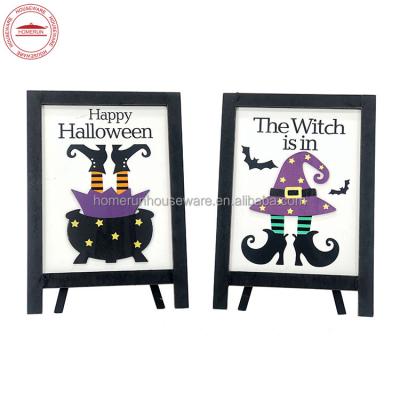 China 12 inch Transitional Wooden Halloween Tablepiece for sale