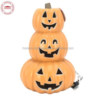 China 14 Inch Transitional Row 3 Light Up Jack O Lantern for sale