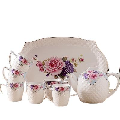 China China Factory Direct Sales Exquisite Art Disposable Bone Tea Espresso Cup Set for sale