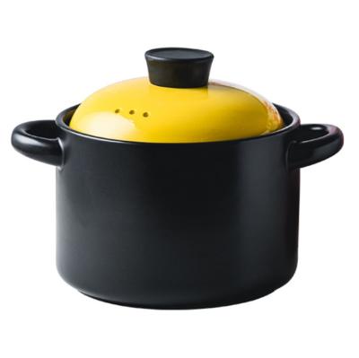 China Ceramic Factory Popular Selling Professional Black With Ceramic Lids Casserole for sale