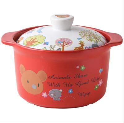 China Ceramic Factory Professional Made In China Nordic Heat Resistant Dish Ceramic Casserole Cooking Pot for sale