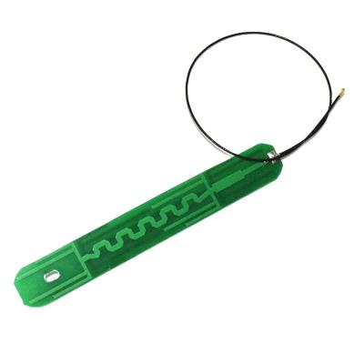 China 2.4G 5G 5.8Ghz 5dbi OMNI PCB Antenna 0.81mm Cable IPEX 4/MHF4/MHF3 Dual Band Connector 95*13.5*0.5mm for sale