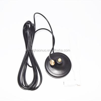 China 5dBi 4G LTE Antenna with 3M Long RG174 Core RP-SMA Cable Male Connector 4G LTE Magnetic Antenna for sale