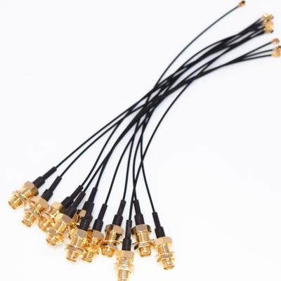 China RF Device SMA Female To MHF4 / IPEX4 Jumper Pigtail RF Cable 0.81mm Cable 20cm Long for sale