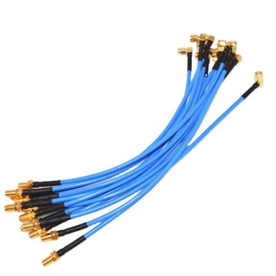 China RF Device Customized Semi-Flexible Coaxial RG402 Cable with SMA Female to SMA Male Connector Right Angle RF Jumper Cable for sale