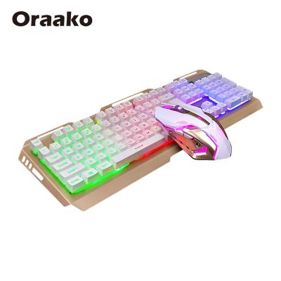 China Guangdong Metal Wired RGB 19 Key Conflict Free Three Color Glare Backlight Gaming Keyboard And Mouse For Mobile Computer Gamers for sale