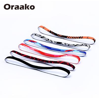 China Comfortable Breathe Free Yoga Fitness Headband Gym Sports Headband Running Basketball Hair Band Anti-skid Elastic Headband for sale