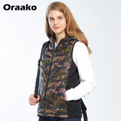 China Outdoor Windproof USB Heated Vest With 3 Heating Levels Sports Wear Women Passionate Vest For Hiking for sale