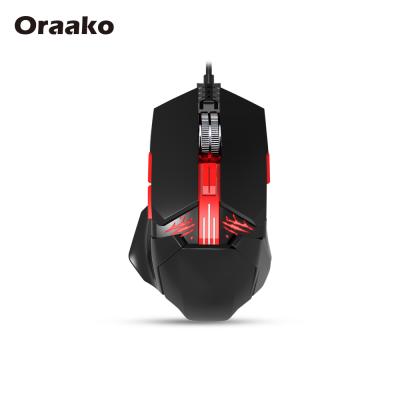 China 20G Acceleration Wholesales Max 1.5M Wired USB 12800 DPI RGB Gaming Mouse with 6 Colors Breathing Lights for Gaming Desktop for sale