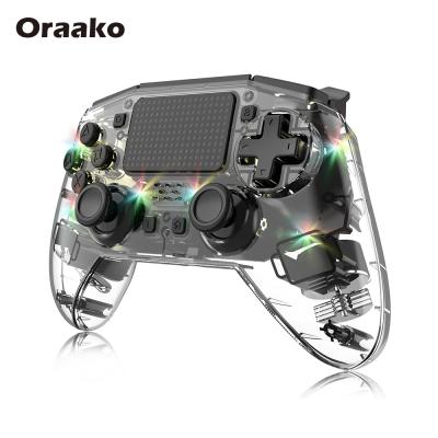 China Wholesale Popular High Quality Transparent Game Joystick VIBRATION MOTOR Gamepad Wireless Controller For PS4 for sale