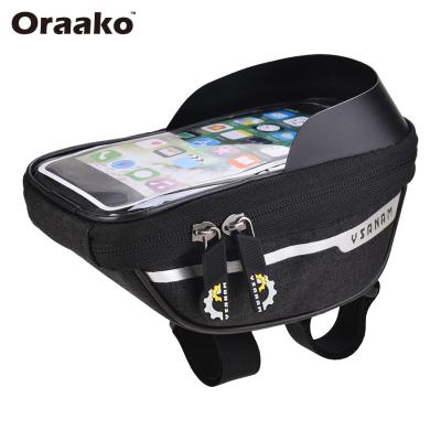 China Portable Outdoor Frame Bag Bicycle Cell Phone Tube Bicycle Tube Bicycle Top Phone Bag for sale