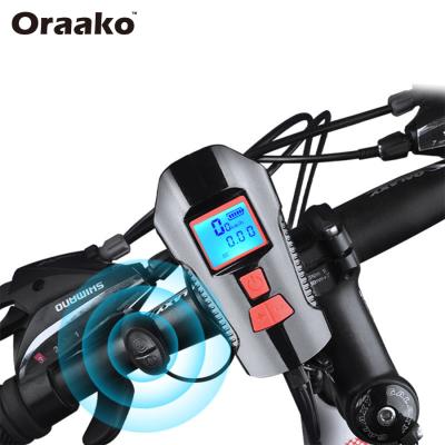 China Drop Shipping LED Bicycle Accessories With Horn And Speedometer USB Rechargeable Waterproof Bicycle Light 1500mah for sale