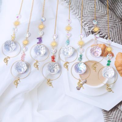 China New Product Eco-friendly Engrave Crystal Angel Wedding Decoration Sun Catcher Pendant Golden Gardening Diy for sale