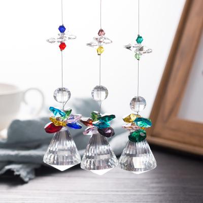 China New Eco-friendly Angel Diamond Ball Pendant Sun Catcher Color Diy Ornament Wedding Bead Curtain for sale