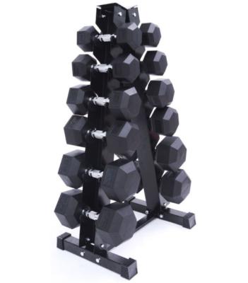 China Hex Commercial Dumbbell Set Steel Metal Gym Equipment Storage Tree Dumbbell Rack for sale